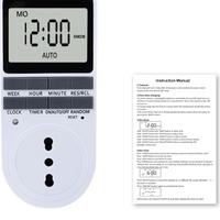 2 Presa Timer Digitale,16A 3680W DEWIN