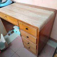 Scrivania in legno anni '30-40 art deco