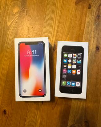 Scatole Apple iPhone X, iPhone 5S