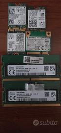 DDR 5 2X8 GB +4 moduli wifi per latop