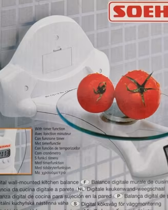 BILANCIA da cucina a parete, batteria mai attivata