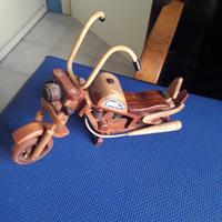 Modellino moto Harley Davidson in legno 