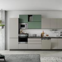 Cucina Kelly promo Gemelli Grigio Acciaio e verde