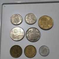 Lotto di 8 monete Spagna 