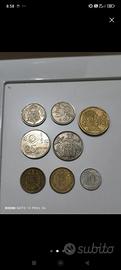 Lotto di 8 monete Spagna 