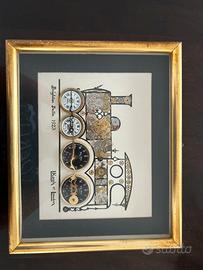quadro vintage con orologi inglese