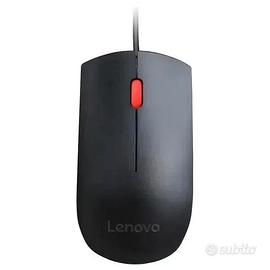 Mouse Lenovo Essential Cablato USB, colore Nero