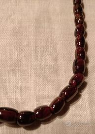 Collana pietra dura granato
