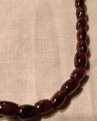 Collana pietra dura granato