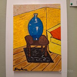 dipinto olio su cartone telato