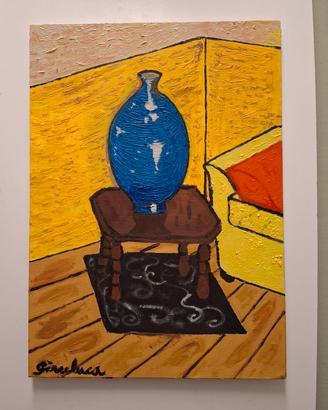 dipinto olio su cartone telato