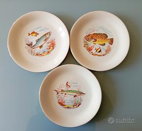 Piatti con pesci Euro Porcelaine import