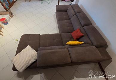 Splendido Divano Angolare Marrone/Tortora (280x240