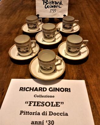 RICHARD GINORI "Fiesole" Pittoria di Doccia x 6