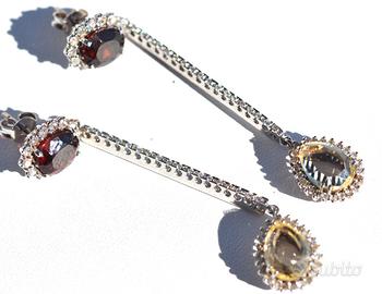 Orecchini Oro 18kt bianco 114 Diamanti          "