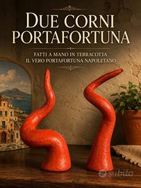 Due Corni Portafortuna Napoletano Fatto a mano