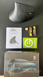 Mouse verticale ergonomico wireless CSL mano destr