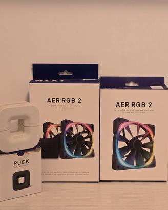 Kit 3 Ventole NZXT rgb + controller + stand cuffie