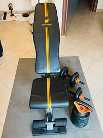 Panca inclinata  e manubri