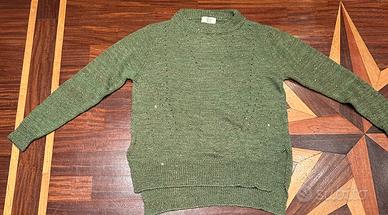 Maglione verde lavorato con lurex