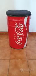 Sgabello contenitore CocaCola vintage