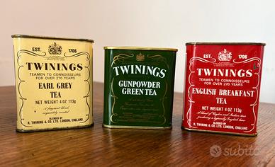 Tris scatole metallo Twinings Tea