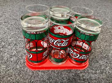 Set Bicchieri Coca-Cola  originali  Stile  Tiffany