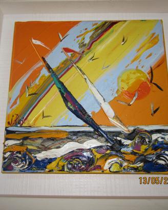 Quadro olio su tela Pascu