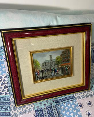 Dipinto olio su tela Luciano LUTRING “Parigi”