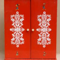 Casa delle bambole-Armadietto vintage "ZAX" legno