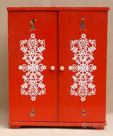 Casa delle bambole-Armadietto vintage "ZAX" legno