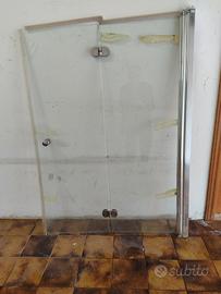 PORTA  DOPPIA ANTA VETRO PER VASCA