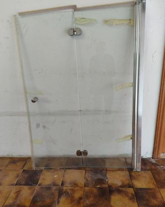 PORTA  DOPPIA ANTA VETRO PER VASCA