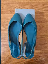 Sandali The Flexx in pelle e camoscio turchese 