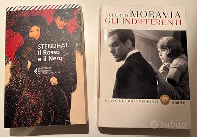 2 libri classici: Moravia + Stendhal