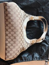 Borsa Gucci a spalla in Tela GG e Pelle -Vintage