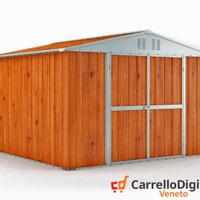 Box struttura lamiera Acciaio 327x307 fin legno