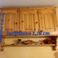credenza , tavolo e 6 sedie in pino