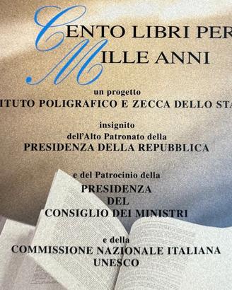 100 libri per 1000 anni zecca dello stato