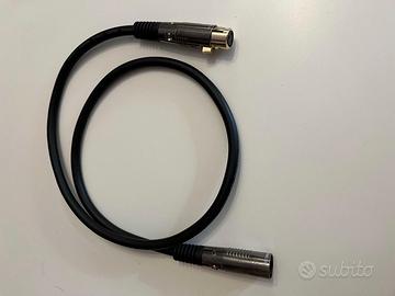 Cavo microfono 1 m, 3 pin, XLR maschio a femmina