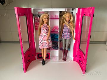 armadio barbie + 2 barbie