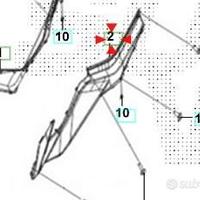 Fianco laterale SX SYM CRUISYM 300 grigio