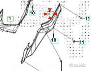 Fianco laterale SX SYM CRUISYM 300 grigio