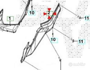Fianco laterale SX SYM CRUISYM 300 grigio