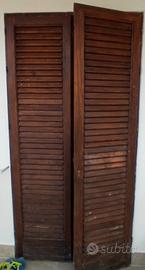 Persiane e porta finestre in legno e vetro