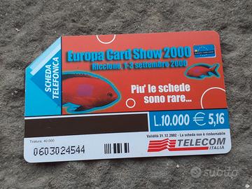 scheda telefonica EUROPA CARD SHOW 2000
