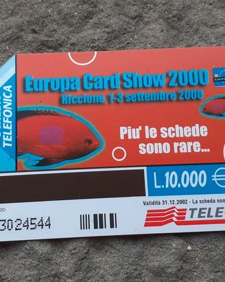 scheda telefonica EUROPA CARD SHOW 2000