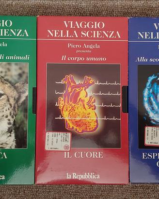 Videocassette VHS  Viaggio nella scienza La Repubb