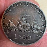 Caravella 500 lire argento