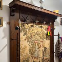 Attaccapanni/ ingresso in legno massello con arazz